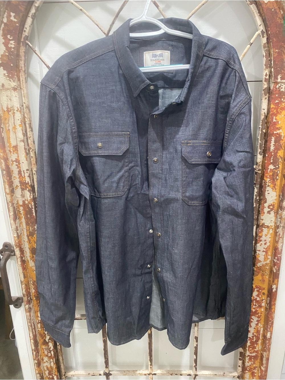 Wilson Lane Men's Dark Denim Button-Up Shirt Jacket Made in the USA!